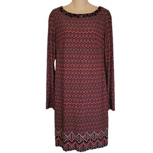 Vince Camuto Multicolored Abstract Geometric Patterned Dress Size Women's 8